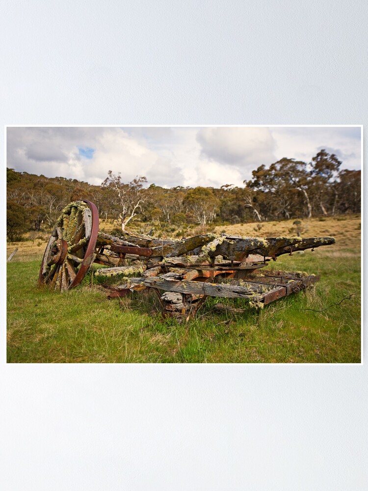 Alternate view of Old Cart, Coolamine Homestead, Kosciuszko National Park Poster