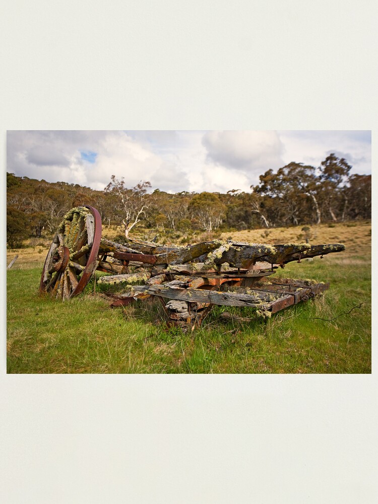 Alternate view of Old Cart, Coolamine Homestead, Kosciuszko National Park Photographic Print