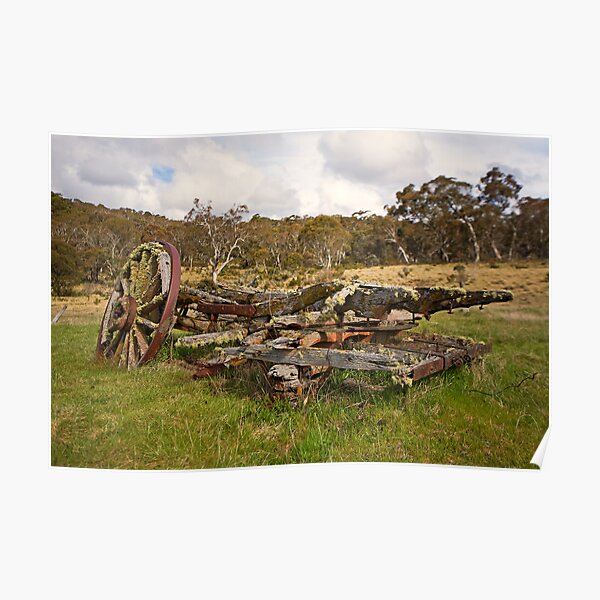 Old Cart, Coolamine Homestead, Kosciuszko National Park Poster