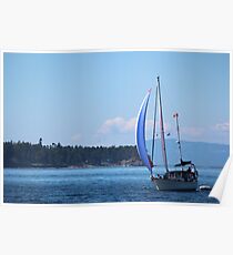 Sailing near Friday Harbor 2 Poster