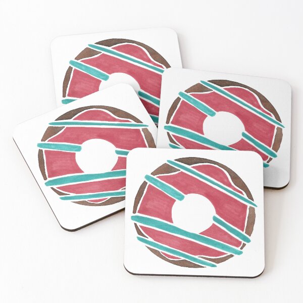 Item preview, Pink and Stripes Donut designed and sold by EllieJCreative.