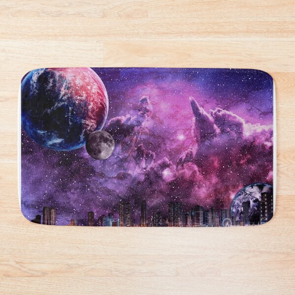 Item preview, Purple Nebula and City Skyline designed and sold by Aria Winchester Designs.