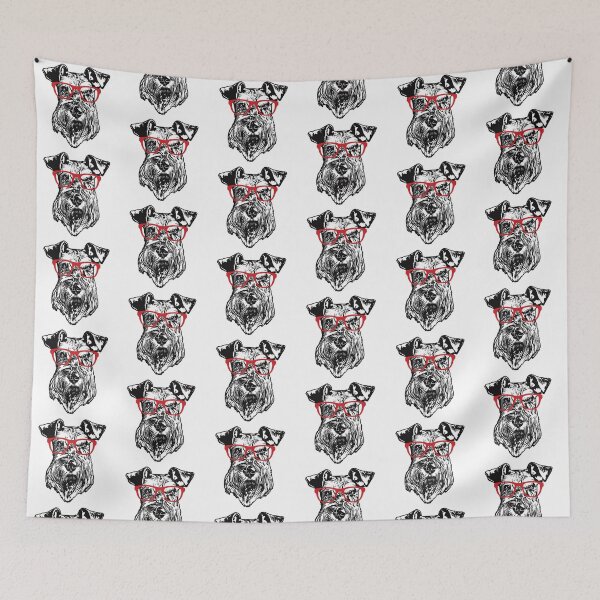 Item preview, Cool Schnauzer Nerd with Red Glasses T-Shirt designed and sold by dee-lirious.