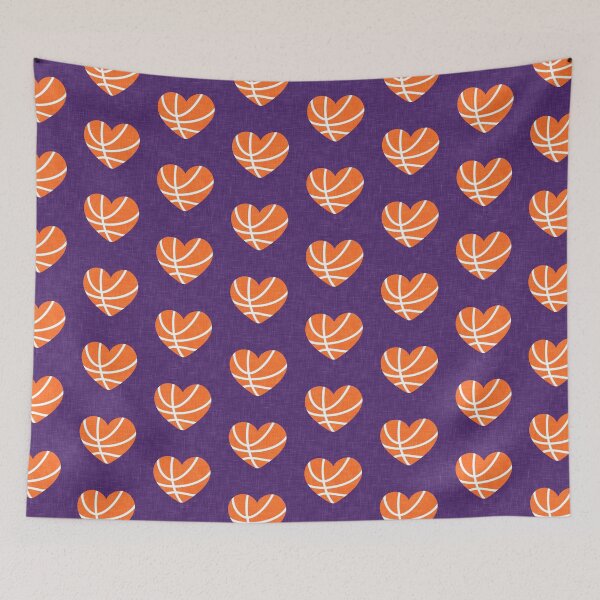 Item preview, Basketball Hearts - Purple designed and sold by littlearrow.