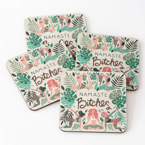 Item preview, Namaste, Bitches – Green & Red Palette designed and sold by Cat Coquillette.