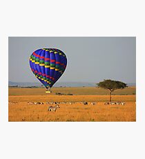 Hot Air Balloon Over the African Plains Photographic Print