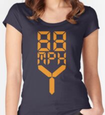 88 MPH The Speed of Time travel Women's Fitted Scoop T-Shirt