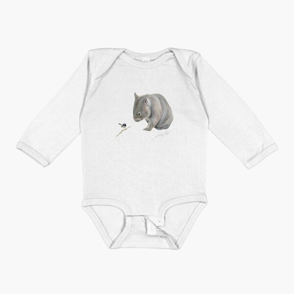 Item preview, Wombat and Blue Wren Friends with signature. Superb blue fairy wren.  designed and sold by RachaelCurryArt.