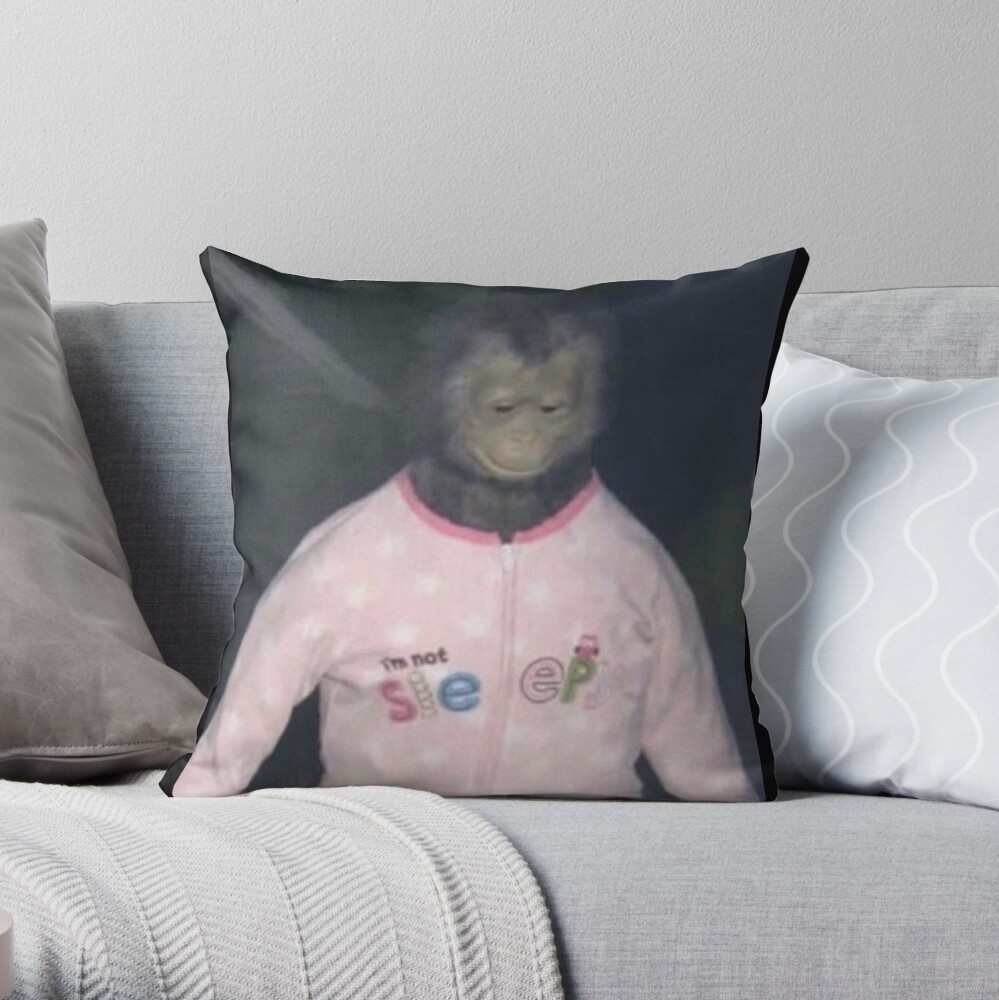 monkey throw pillow