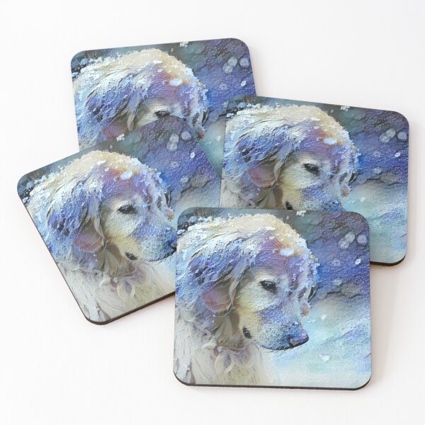 Item preview, Abstract Twilight Snowy Golden designed and sold by Alyxandre.