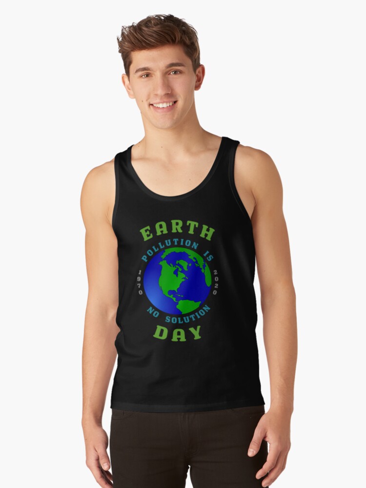 Thumbnail 1 of 3, Tank Top, Earth Day Pollution No Solution Save Rain Forest. designed and sold by maxxexchange.