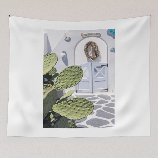 Item preview, Restaurant entrance in Thira, Santorini. designed and sold by Anne Scantlebury.