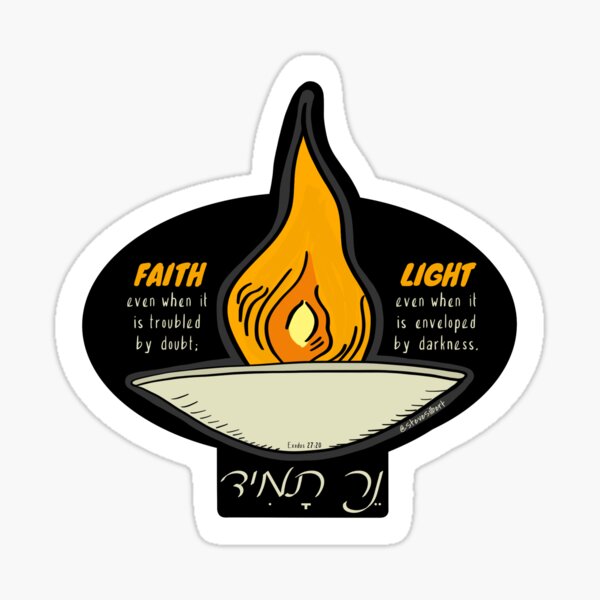 Ner Tamid - the Eternal Light Sticker