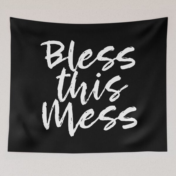 Item preview, Bless This Mess Black designed and sold by Ziya Blue.