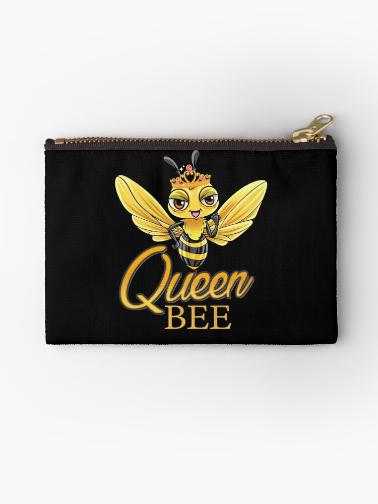 Black Bee/Wasp Emblem Credit Card/Coin Pouch Wallet with Black