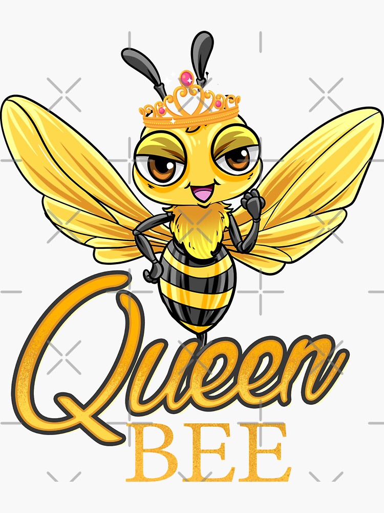 Queen Bee Gift Funny Bee Cool Boss Lady Queen Crown Honey Bee Lover  Beekeeper Gift Sticker for Sale by madeulaugh