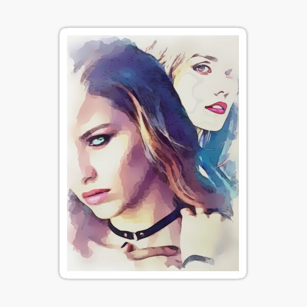 Lesbians Watercolor Art Sticker
