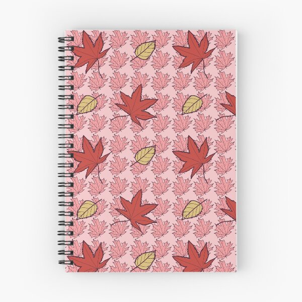 Item preview, "Pink Autumn Leaves" floral repeat pattern designed and sold by Sandra Vincent.