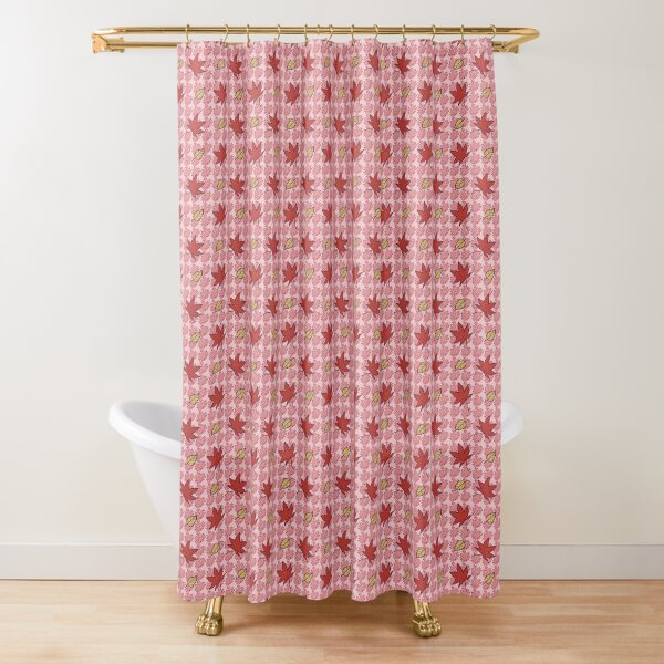 Item preview, "Pink Autumn Leaves" floral repeat pattern designed and sold by Sandra Vincent.