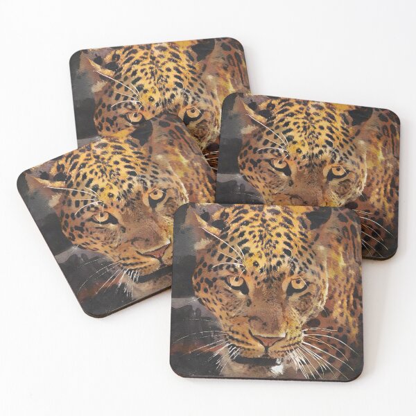 Item preview, Leopard On The Hunt Wildlife Art Print designed and sold by artworld.