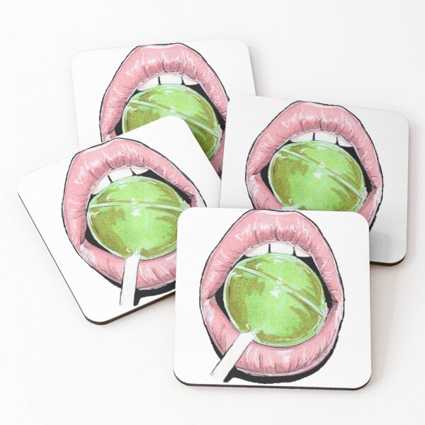 Item preview, Lips with green lollipop designed and sold by Nicolashache.