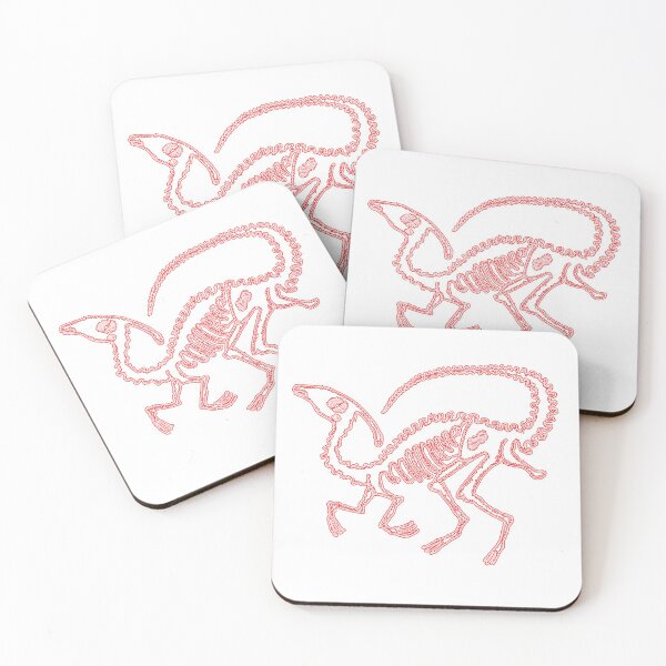 Item preview, Parasaurolophus pink fossil designed and sold by flor-de-papel.