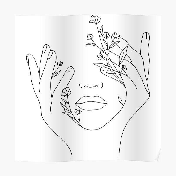 Flower Doodle Posters Redbubble