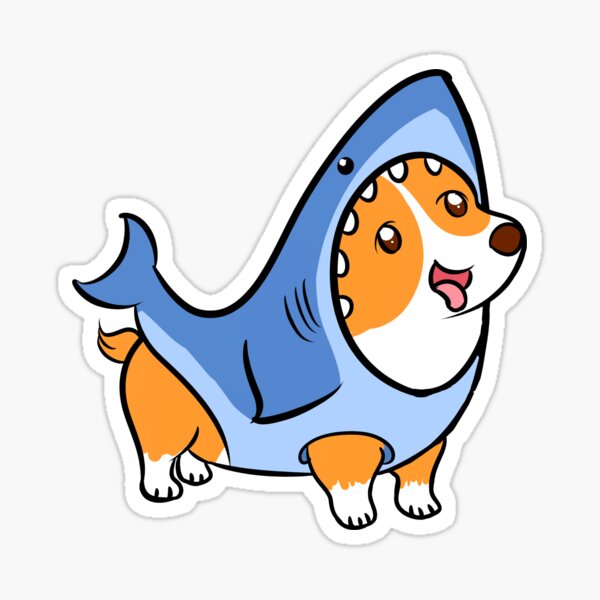 Cute Stuck Corgie Dog Butt Doughnut Sticker – Popwink