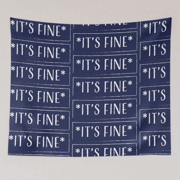 Item preview, *It's Fine* Navy designed and sold by M-lee400.