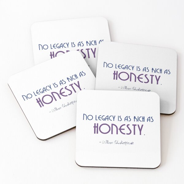 Item preview, No Legacy is as Rich as Honesty. - William Shakespeare designed and sold by TheCurators.