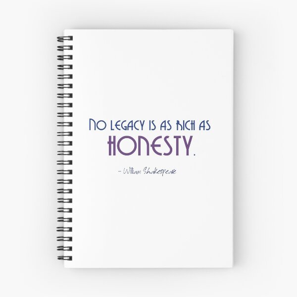 Item preview, No Legacy is as Rich as Honesty. - William Shakespeare designed and sold by TheCurators.
