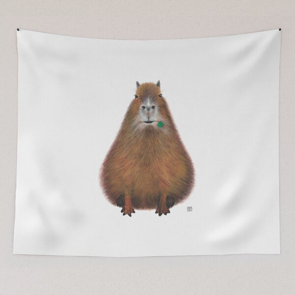 Item preview, Capybara high quality, hand made illustration designed and sold by lluviascendente.