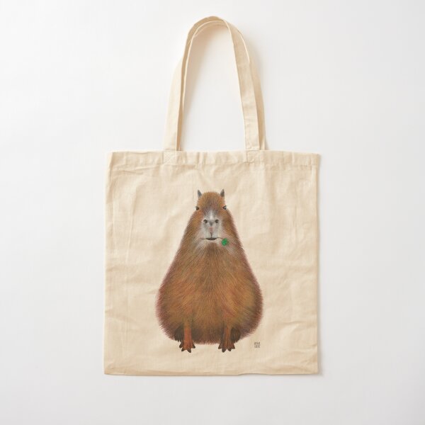 Capybara high quality, hand made illustration Cotton Tote Bag