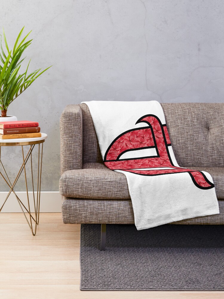 Alternate view of University of Tampa Flowery Design Throw Blanket