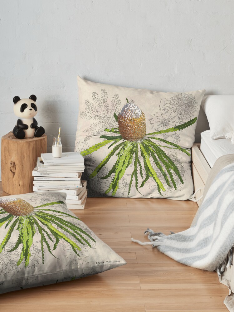 Alternate view of Banksia prionotes Design Mullewa Floor Pillow