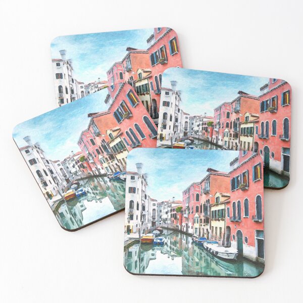 Item preview, A Romantic Bridge over a waterway of Venice Italy. designed and sold by artworld.