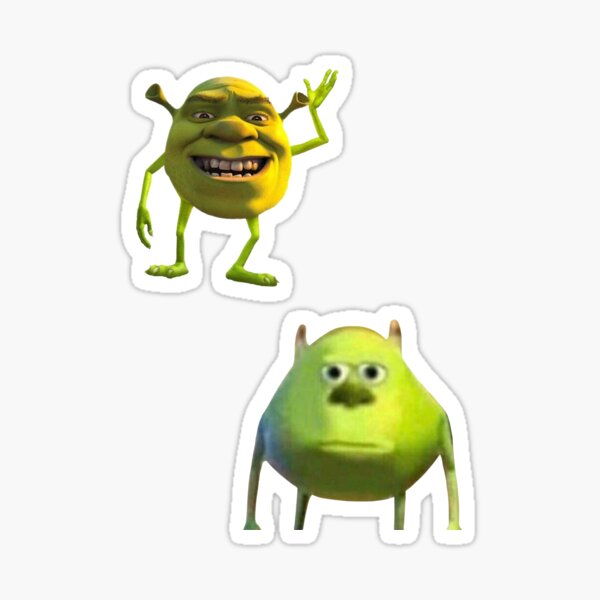 Shrek Wazowski Meme Stickers | Redbubble
