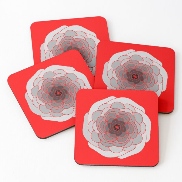 Item preview, Grey Flower in Red designed and sold by KExpressions.