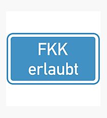 Nudismus erlaubt Zeichen, Deutschland Fotodruck
