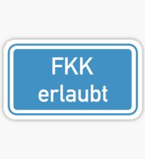 Nudismus erlaubt Zeichen, Deutschland Sticker