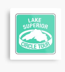 Lake Superior Circle Tour, Traffic Sign Metal Print