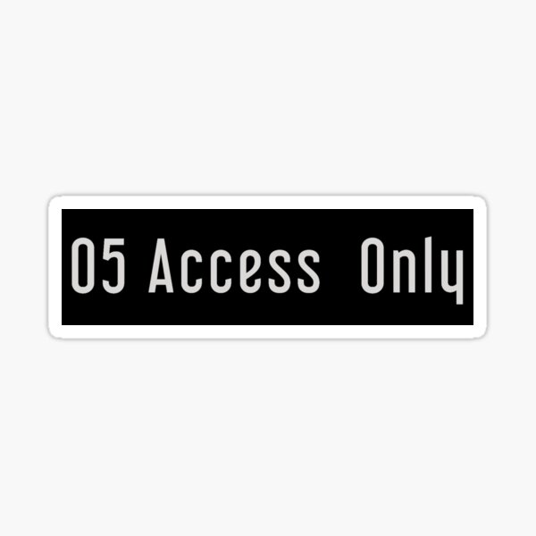 Item preview, O5 Access Only (Black) designed and sold by Omnavis.