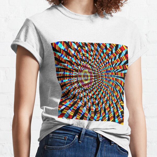 #Design, #abstract, #pattern, #illustration, psychedelic, vortex, modern, art, decoration Classic T-Shirt