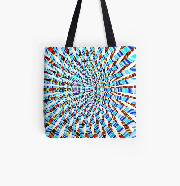 #Design, #abstract, #pattern, #illustration, psychedelic, vortex, modern, art, decoration All Over Print Tote Bag