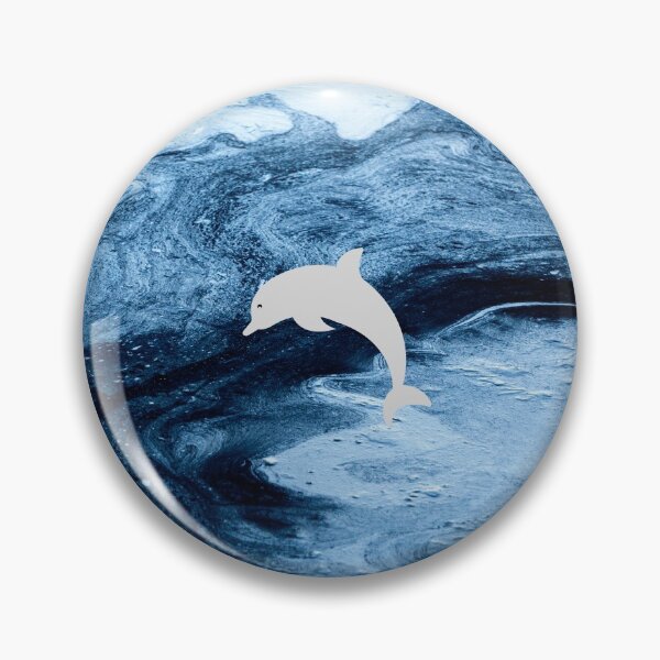 Item preview, Dolphin on Deep Blue Ocean Background designed and sold by Taffyc.