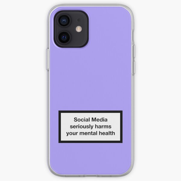 Social Media seriously harms your mental health Coque souple iPhone