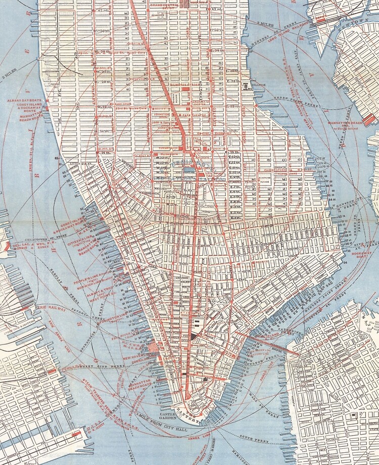 Vintage Map Of Lower Manhattan 1879 Ipad Case Skin By Bravuramedia Redbubble