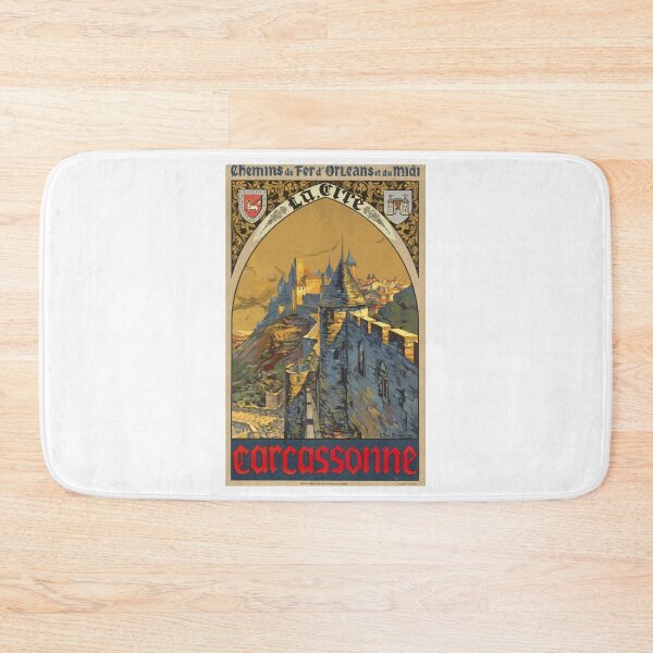 Item preview, Carcassone, France  - Vintage French Railway Travel Poster designed and sold by Chunga.