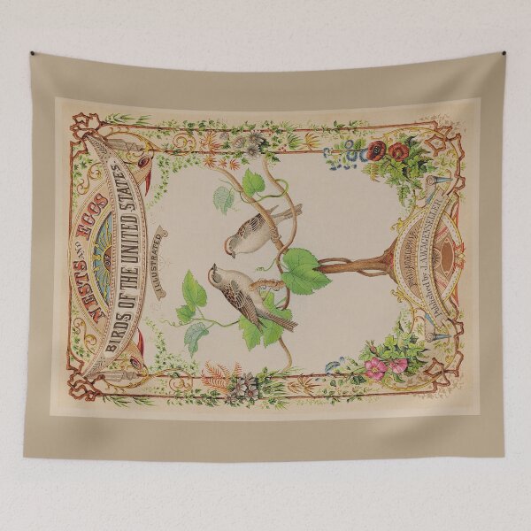 Item preview, Antique Illustrated Bird Book Cover designed and sold by FuzzyHoney.