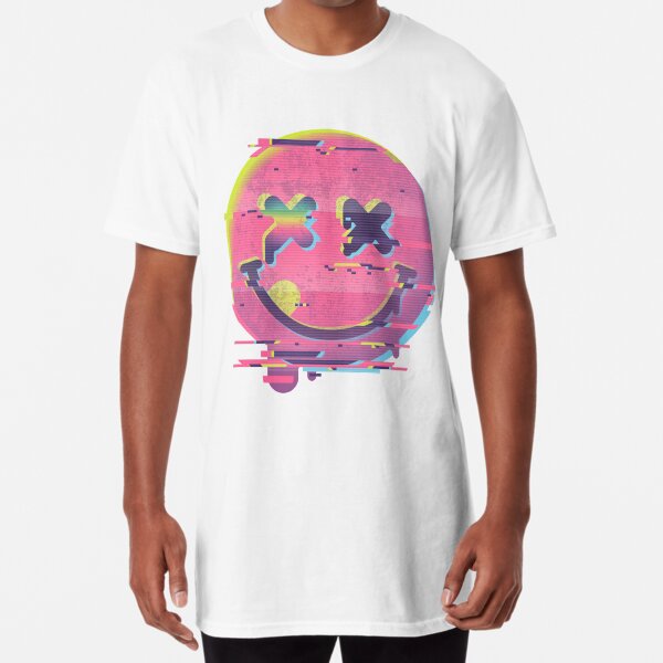 Glitch smiley Long T-Shirt